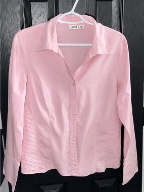Cato Soft Pink Button-Front Long Sleeve Shirt